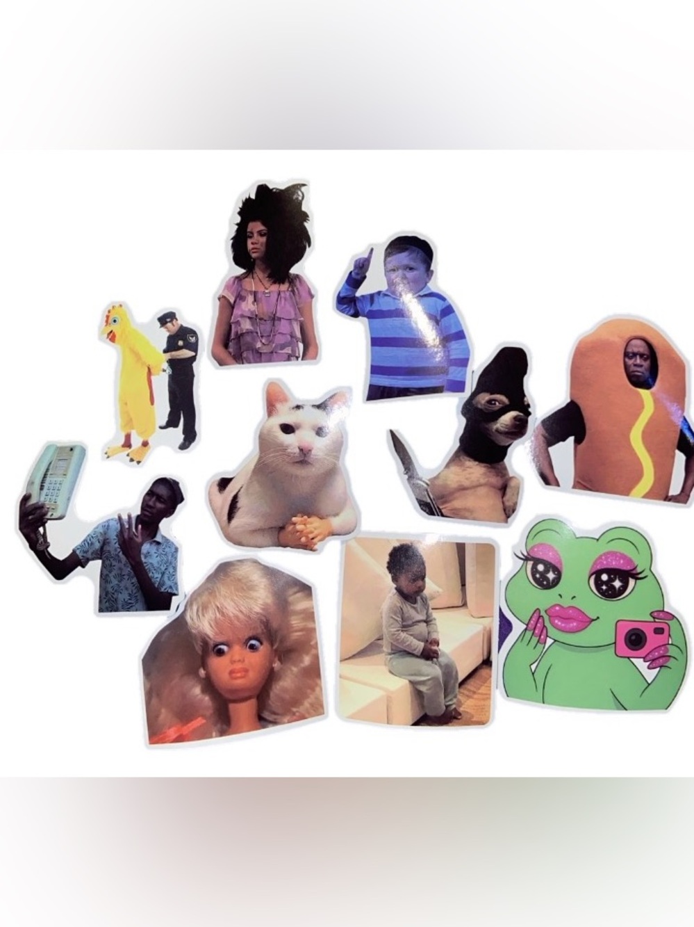 10 pack meme stickers